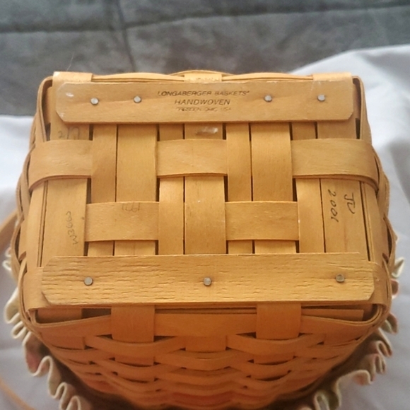 🌟2001 Longaberger Woodcraft Basket W/ Liner - Picture 6 of 10